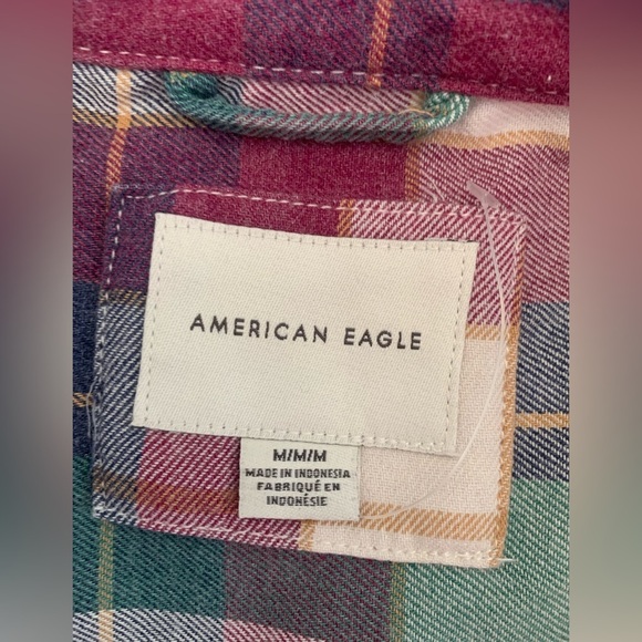 American eagle plaid casual button up shirt - Picture 7 of 8